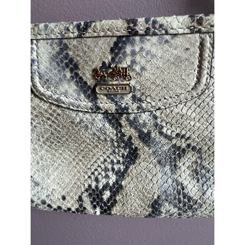 COACH One-Handle Mini Bag Pouch Python Pattern 6695 - Picture 4 of 12